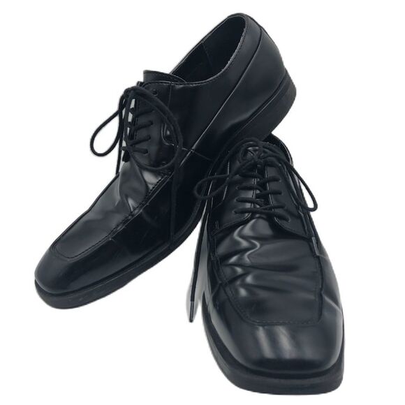 Calvin Klein Men's Elroy Black Lace Up Dress Oxfords Shoes Size 11 Square Toe - Picture 1 of 12